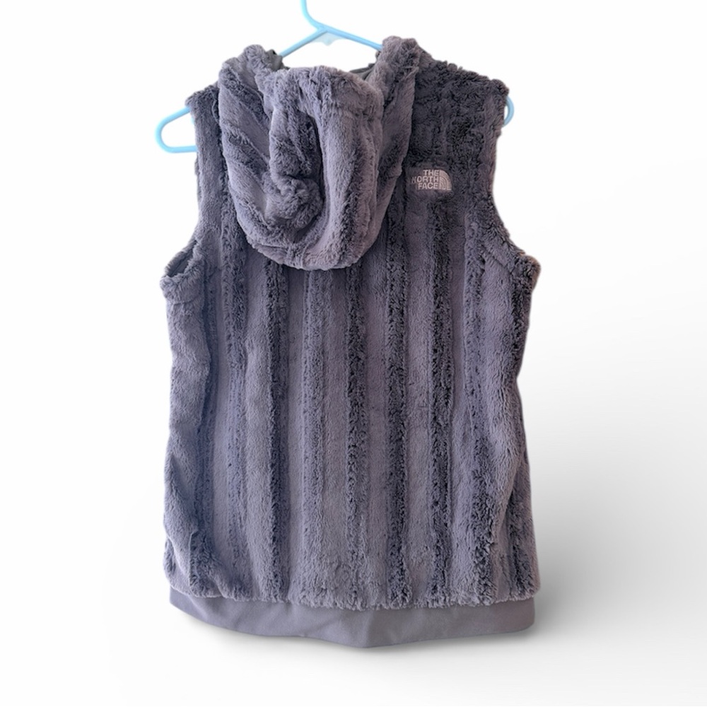 The North Face Furlander Faux Fur Hooded Vest Gray. Women's Small. - Picture 2 of 7